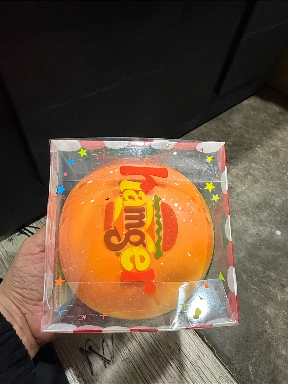 RARE Jumbo Hamburger Squishy Toy by - Multicolor